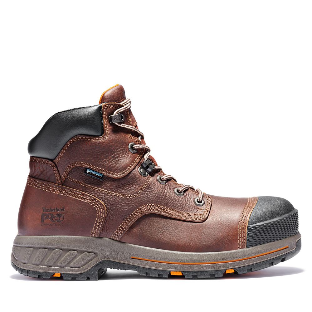 Botas de Trabajo Timberland Hombre Pro® Helix Hd 6" Comp Toe Marrones/Negras - Chile TDF-179524